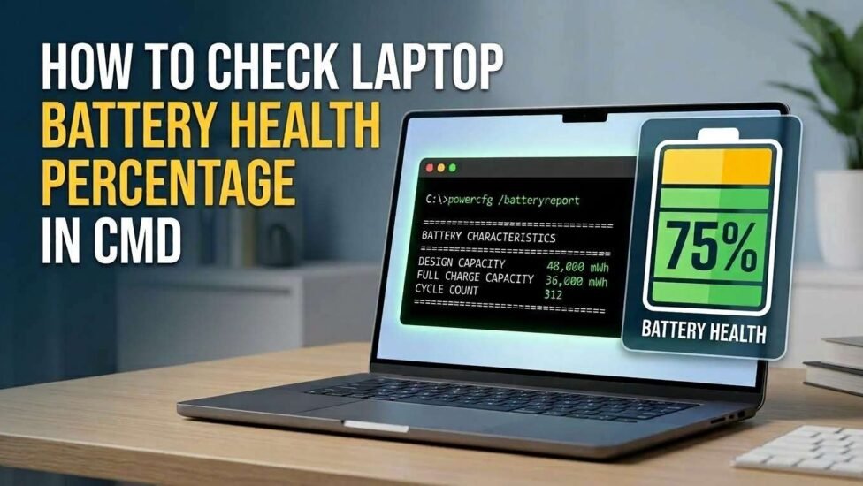 How to Check Laptop Battery Health Percentage in CMD