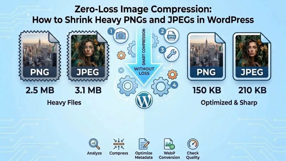 Zero-Loss Image Compression: How to Shrink Heavy PNGs and JPEGs in WordPress